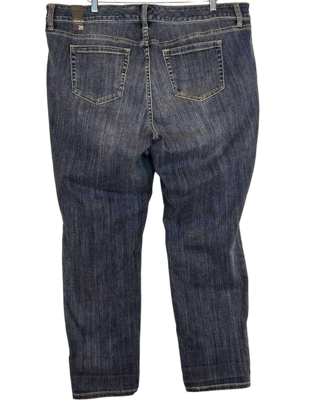 Torrid Premium Boyfriend Embroidered Jeans Mid-rise Distressed Stretch 20 NWT - Picture 11 of 15